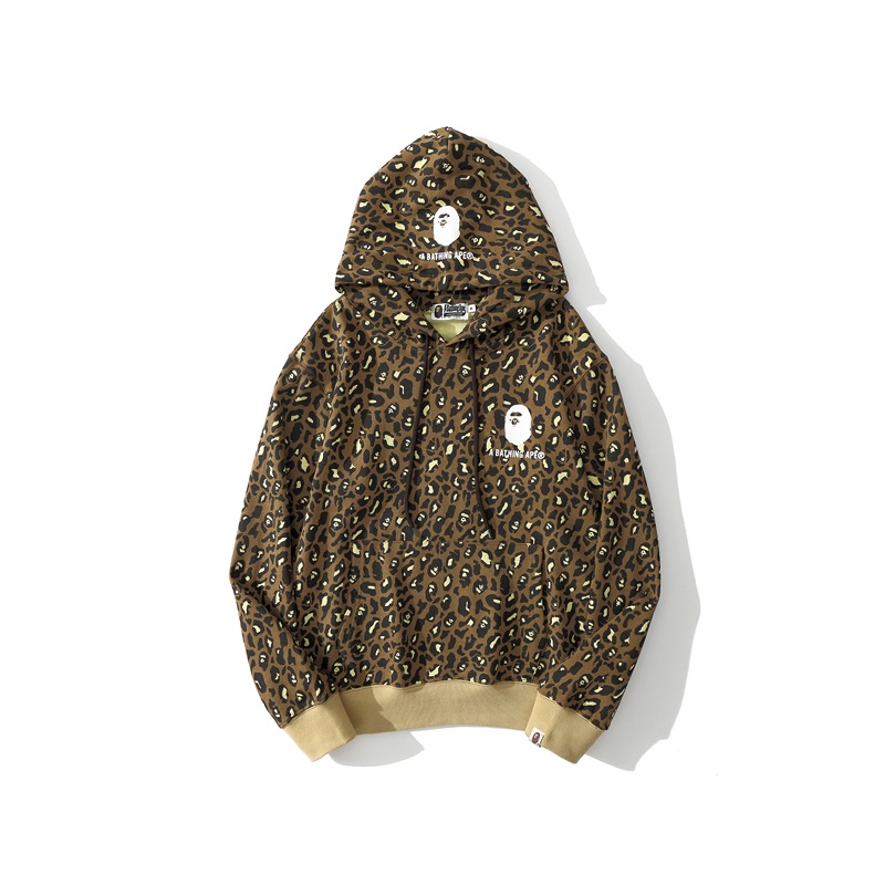 Bape Thời Trang In Áo Hoodie Cotton Unisex