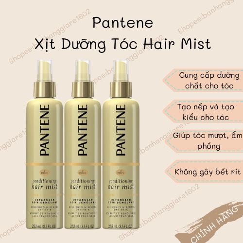 Xịt dưỡng tóc Pantene Pro-V Conditioning Hair Mist Detangler (Hàng Mỹ-Úc)