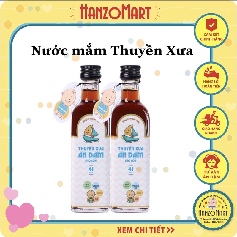 Nước mắm ăn dặm cho con Thuyền Xưa