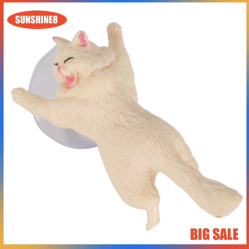 【SUN】Dễ thương Cat hỗ trợ nhựa Giá đỡ điện thoại di động Chân đế Sucker Giá đỡ điện thoại thông minh