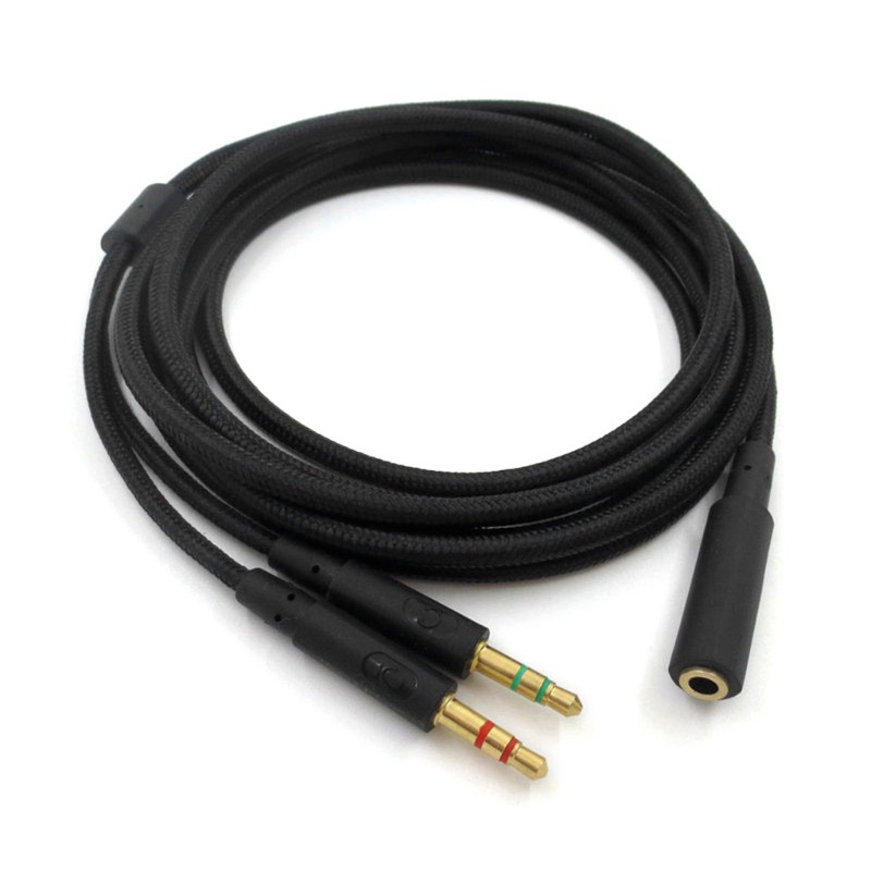 Dây cáp âm thanh nối dài 2 trong 1 giắc cắm 3.5mm cho tai nghe Kingston