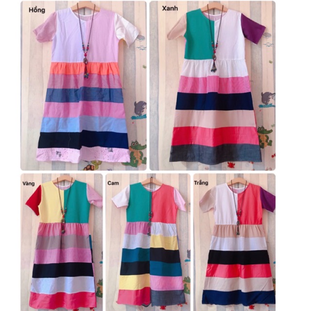 Đầm babydoll cầu vồng