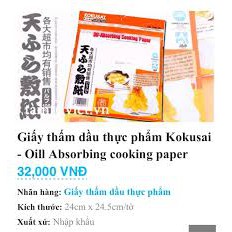 Giấy thấm dầu thực phẩm Kokusai | BigBuy360 - bigbuy360.vn