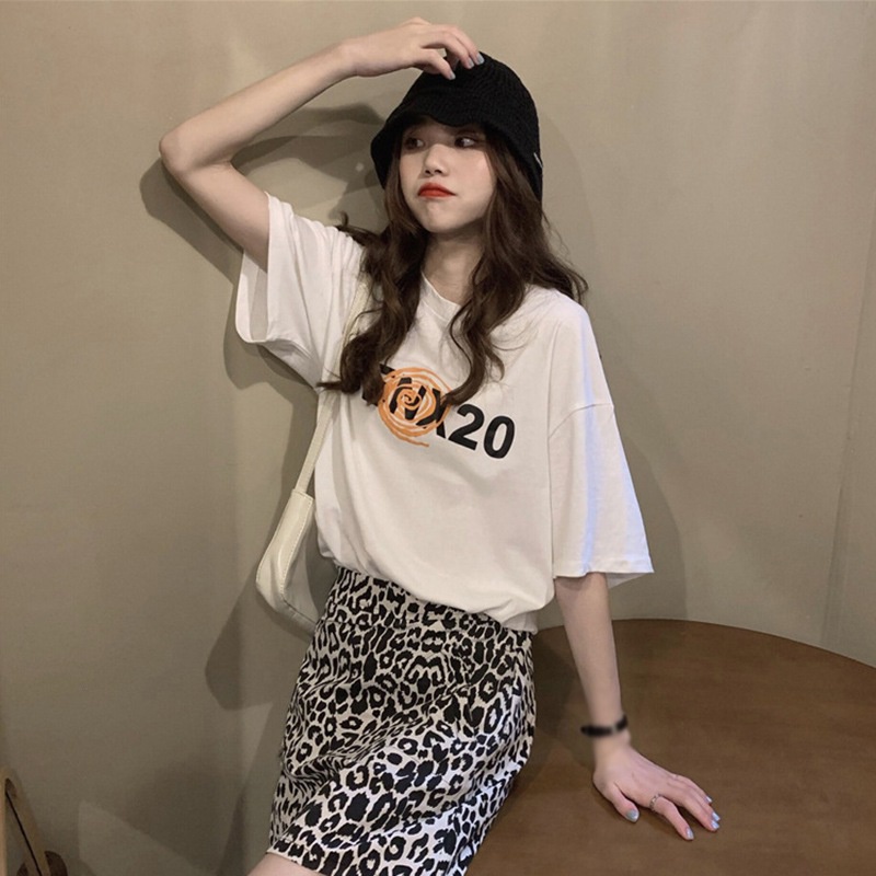 Áo thun tay ngắn in chữ thời trang dành cho nữ