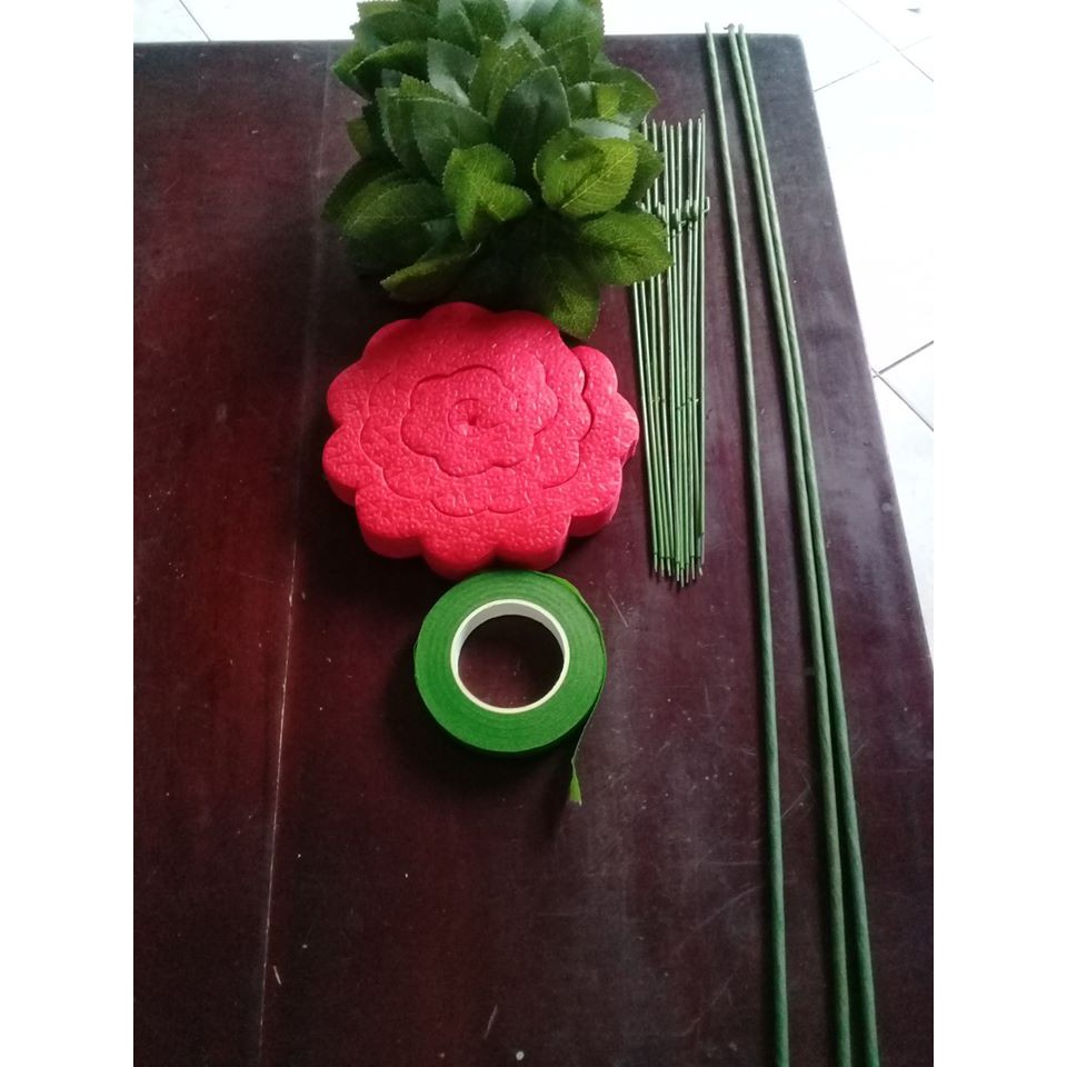 Bộ nguyên liệu làm cây hoa hồng+ bình