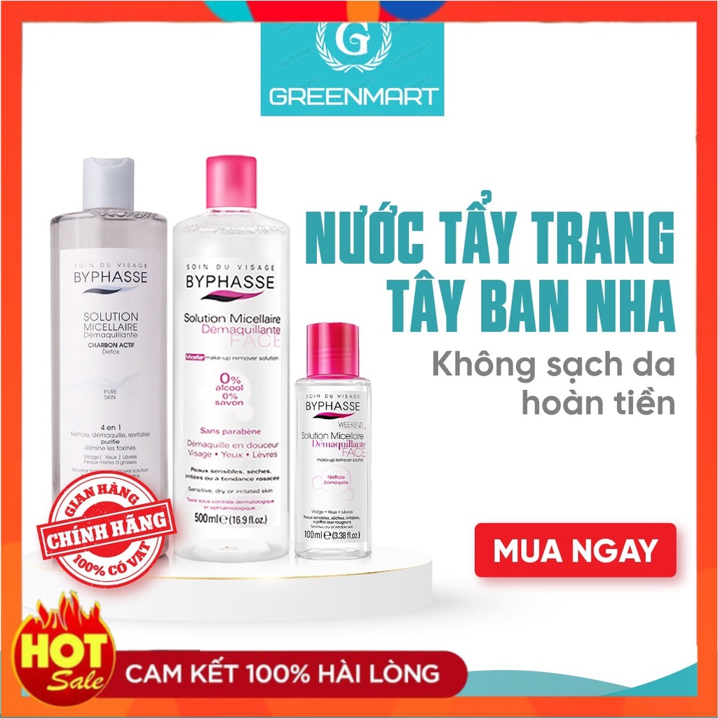 Nước Tẩy Trang Byphasse An Toàn Cho Mọi Loại Da 100 - 500ml-Greenmart