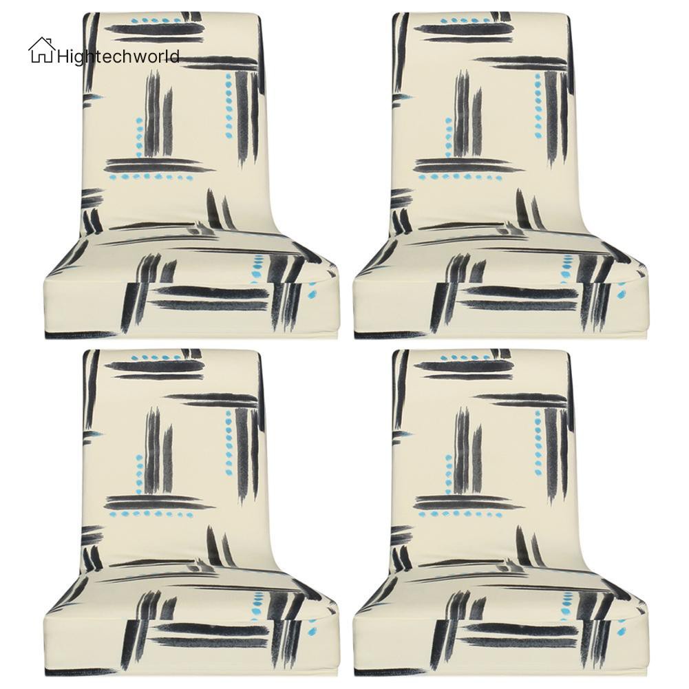 Hightechworld Graffiti Printed Stretch Chair Cover Restaurant Banquet Elastic Seat Covers