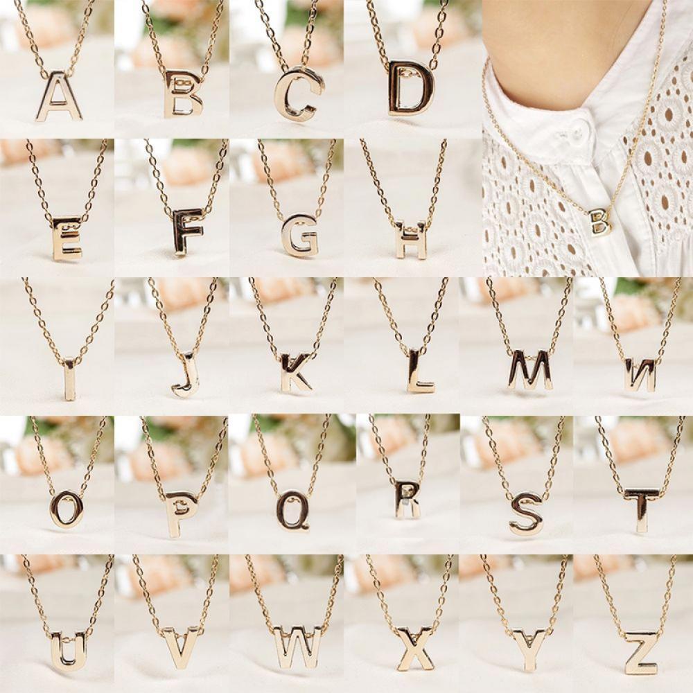 Vòng cổ Mặt Chữ Cái Thời Trang Cho Nữ|Bảng Chữ Cái Tên Mạ Điện