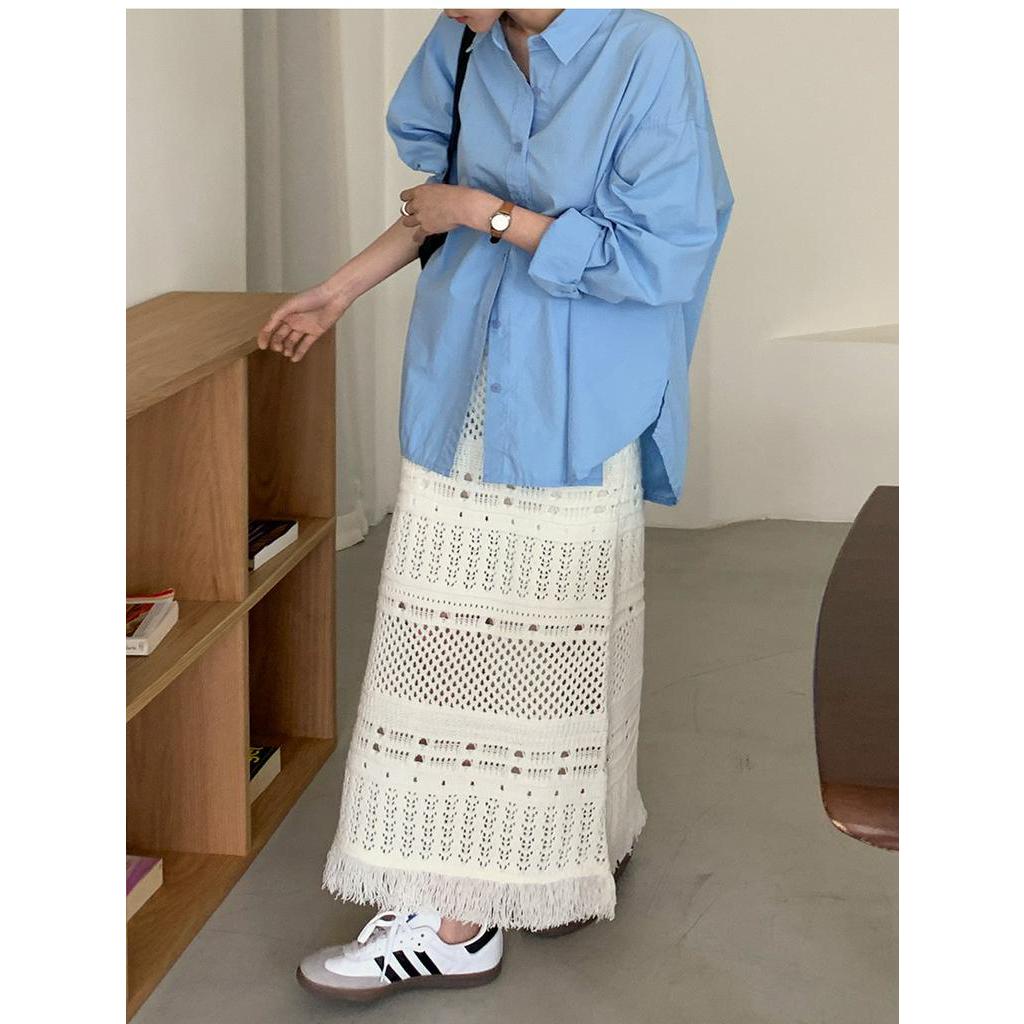 Váy Tua Rua Dệt Kim Khoét Lỗ Nhiều Màu Sắc 62338