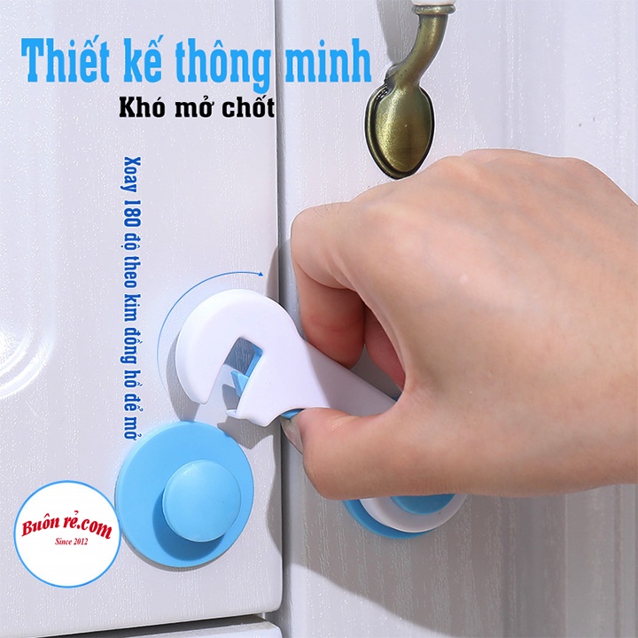 Khoá cài chặn cửa an toàn tiện lợi - Khoá chốt cài cửa tủ chống kẹt tay 01558