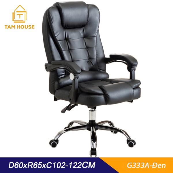 Tâm House Ghế da giám đốc chân xoay cao cấp - G333 | BigBuy360 - bigbuy360.vn