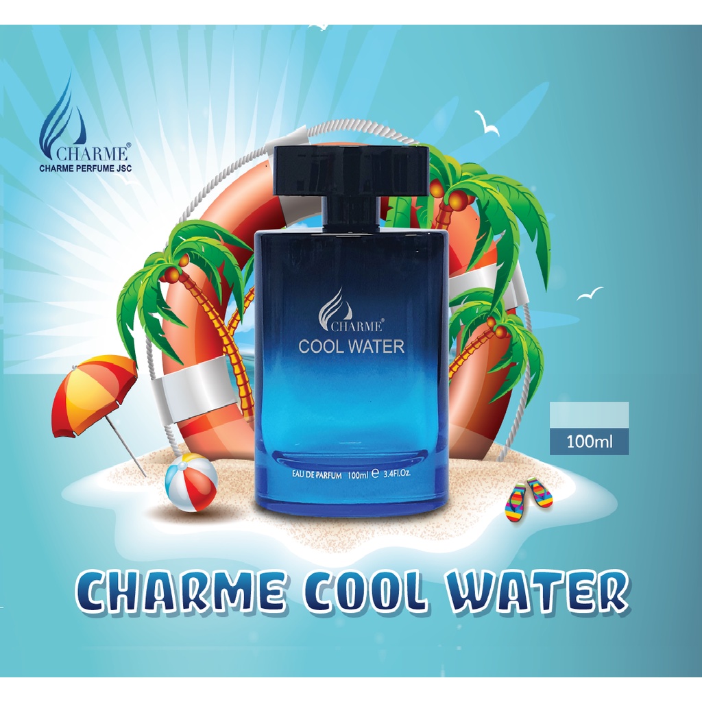 Nước hoa nam Charme Cool Water 100ml phóng khoáng nam tính sâu lắng tự tin