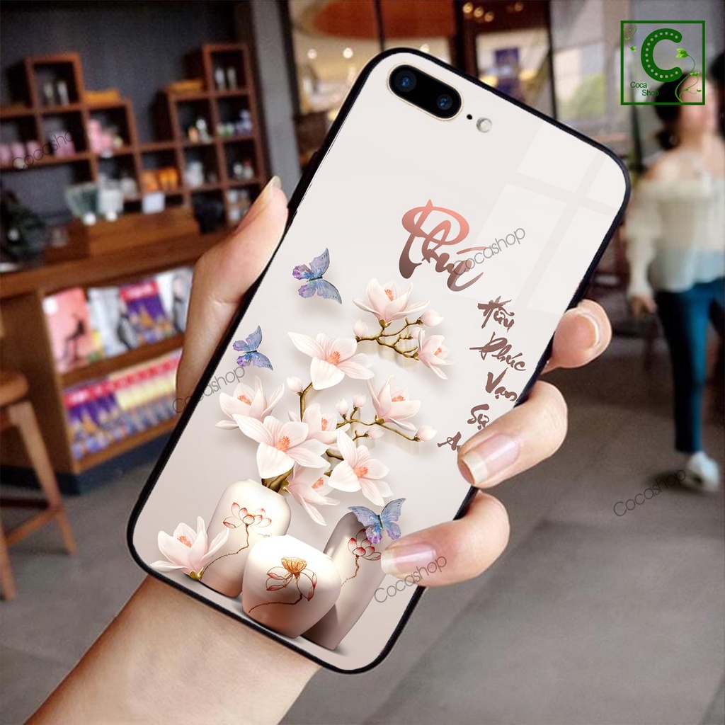 Ốp lưng iphone mặt kính bóng sang trọng - Ốp chữ Phúc - 6/6plus/6s/6splus/7/7plus/8/8plus/x/.....