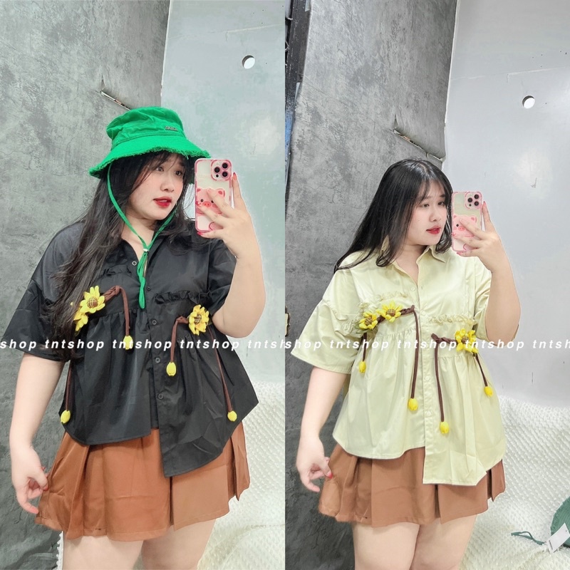 SET ÁO HOA HƯỚNG DƯƠNG + CHÂN VÁY TNT SHOP BIGSIZE 60KG 90KG