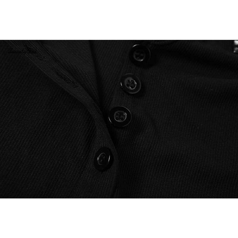 Áo Croptop Tay Dài Dáng Ôm Hở Vai Màu Đen Trơn Thời Trang 2022 Dành Cho Bạn Nữ