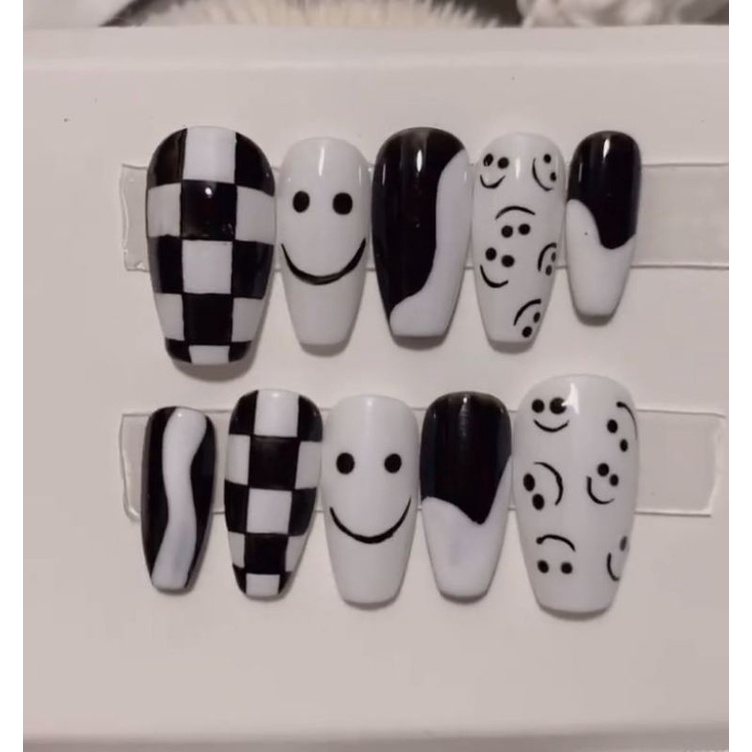 💅NAILBOX THIẾT KẾ PHỐI 2 TONE ĐEN TRẮNG CÁ TÍNH