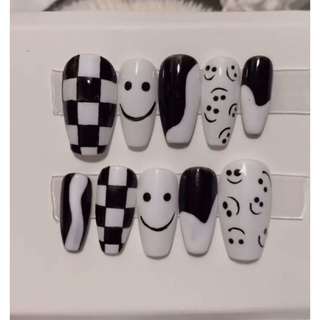 💅nailbox thiết kế phối 2 tone đen trắng cá tính