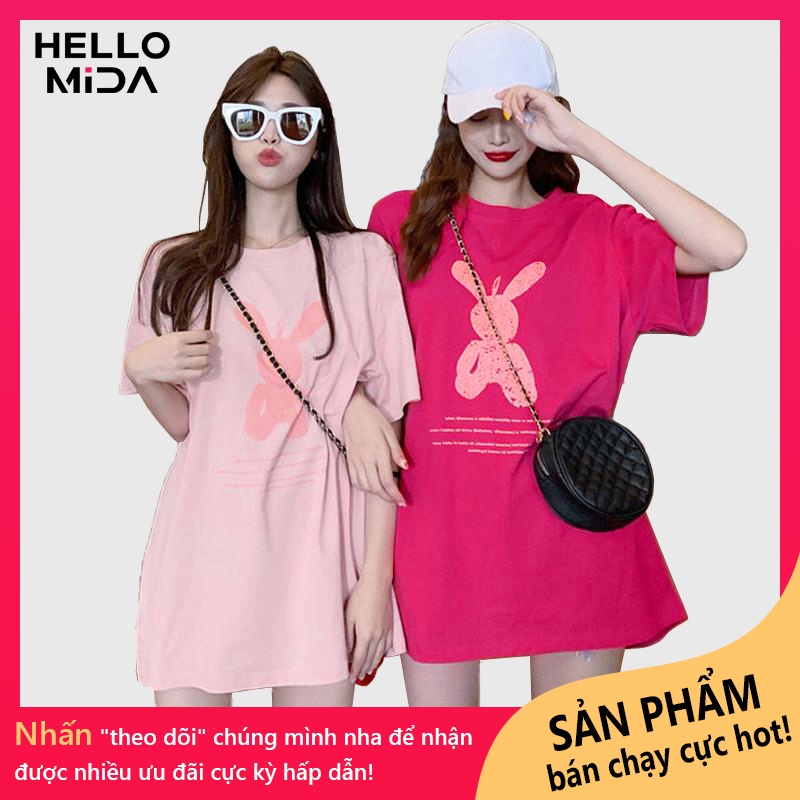 Áo thun nữ oversize ngắn tay hình gấu siêu xinh