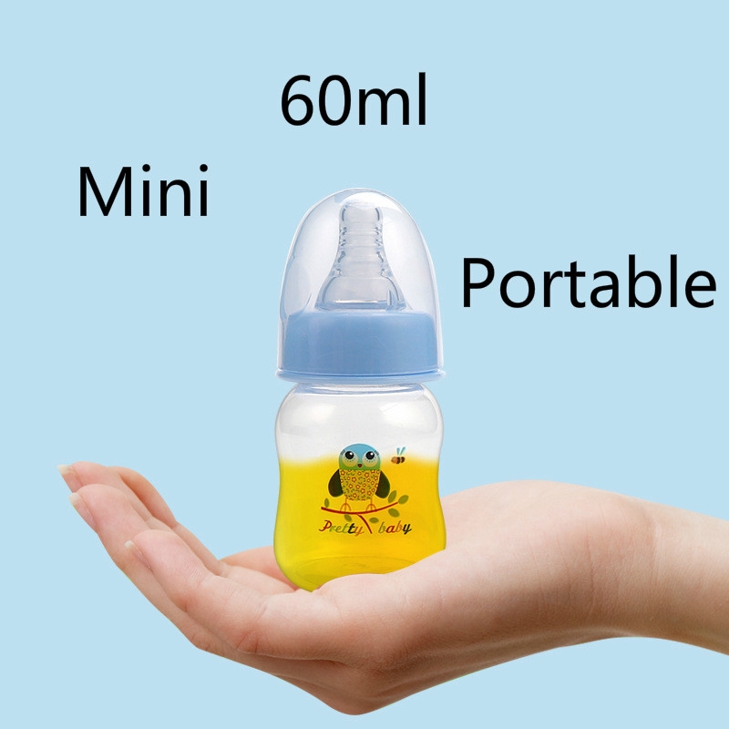 &lt;Hàng đã sẵn sàng&gt; Bình tạo núm vú bằng nhựa PP nhỏ cầm tay sáng tạo Bình chăm sóc trẻ em 60ml