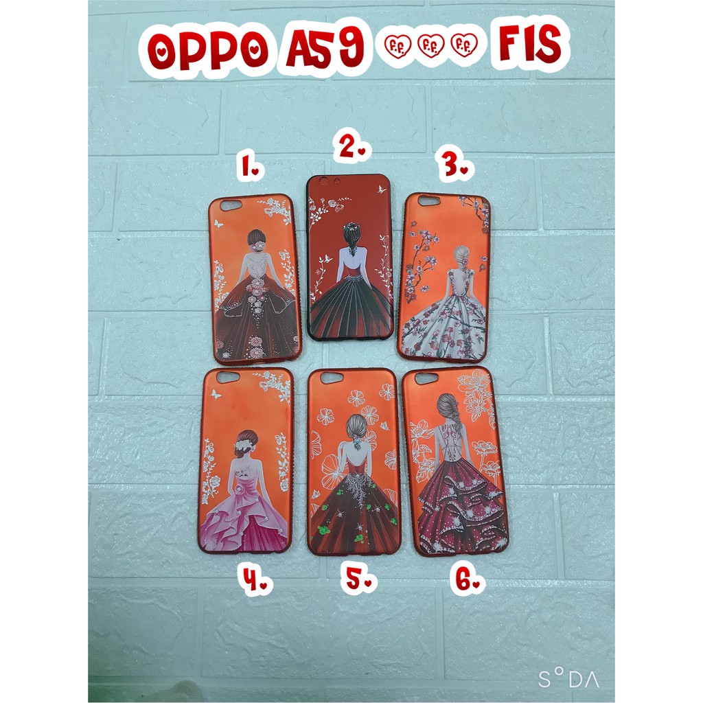 OPPO F1S/ A59_Ốp lưng Silicon thời trang cô gái quay lưng đính đá