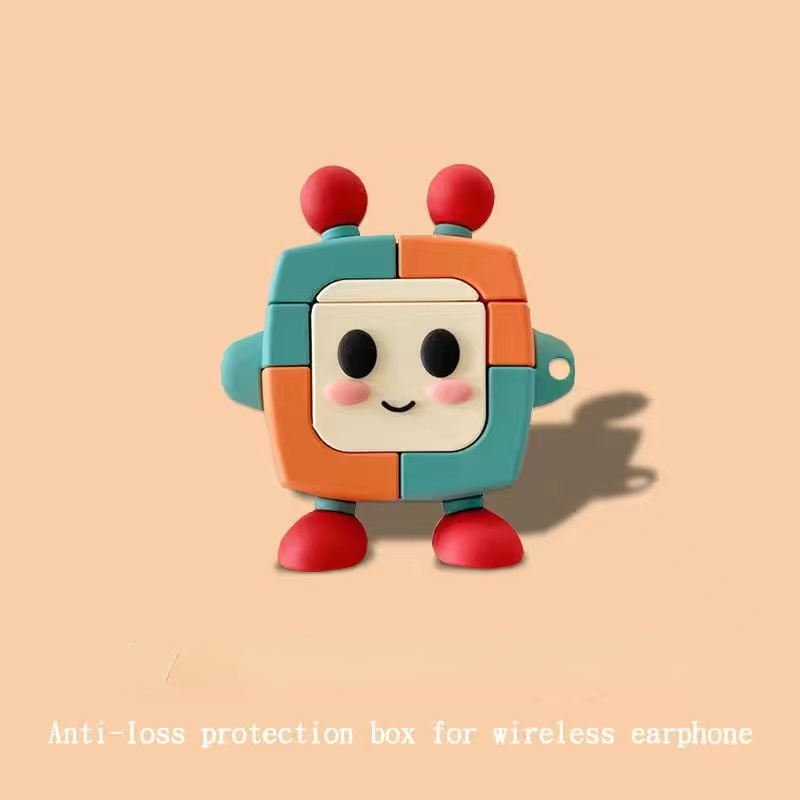 DISNEY Vỏ Bảo Vệ Hộp Sạc Tai Nghe Airpods F6 Mềm Hình Gấu & Máy Chơi Game Dễ Thương