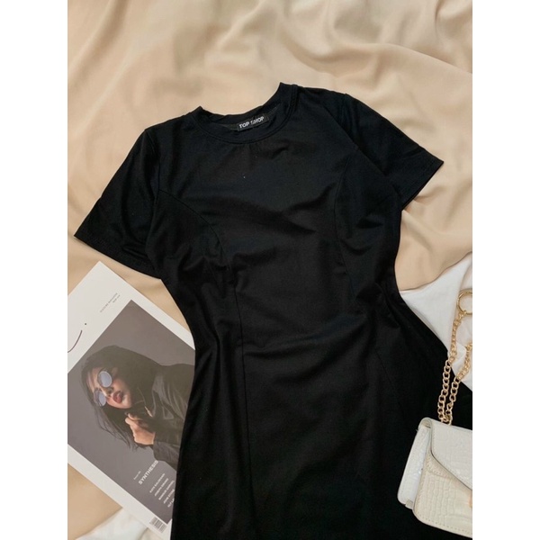 ĐẦM ĐEN THUN DÀY DÁNG XOÈ BASIC | BigBuy360 - bigbuy360.vn