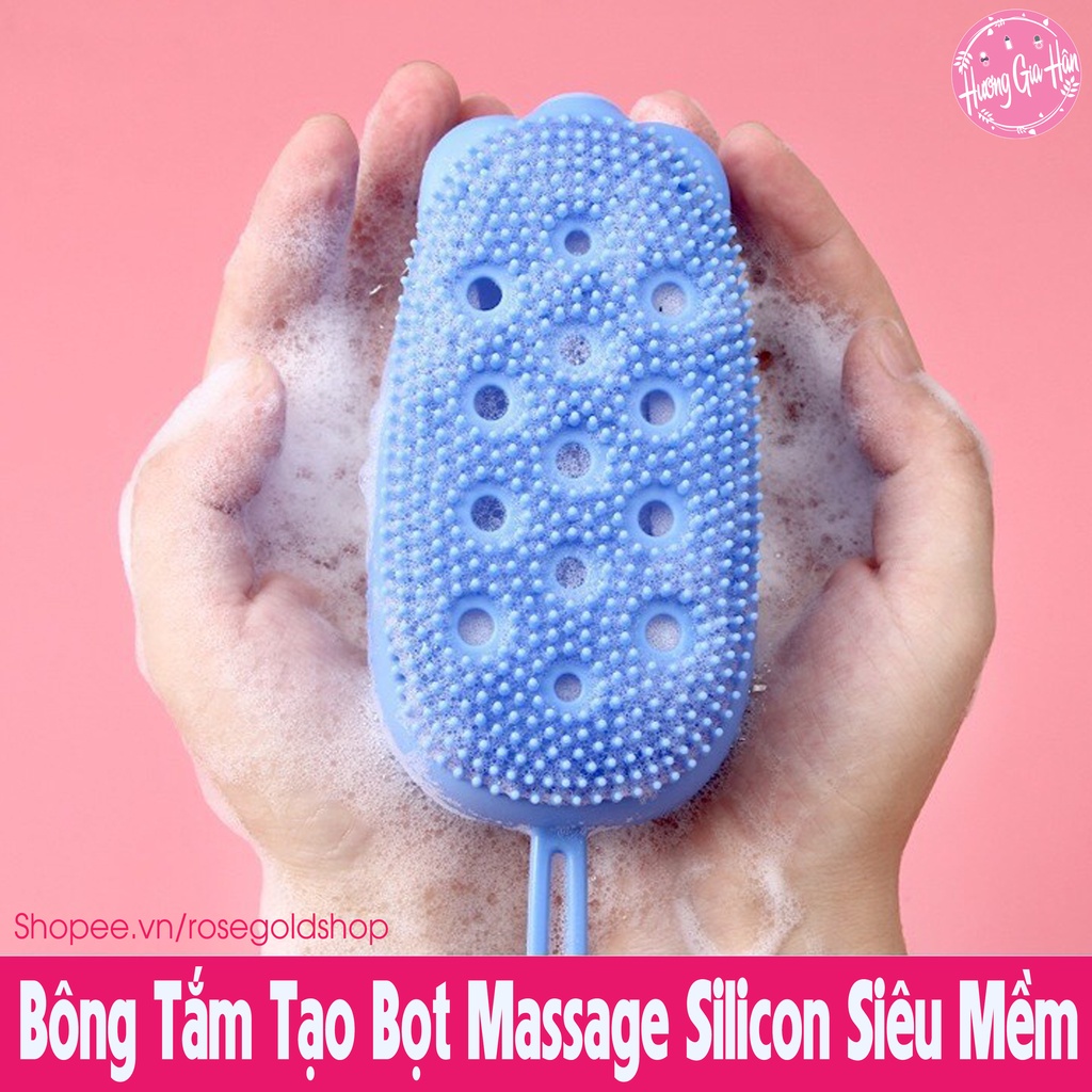 Bông Tắm Tạo Bọt Massage Silicon Hình Chuột Siêu Mềm, Bảo Vệ Làn Da Bạn