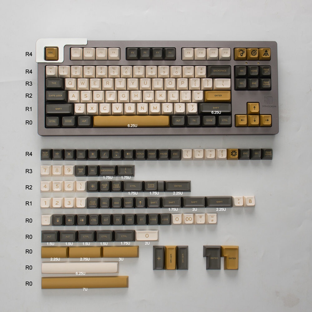 Bộ Keycap SA CSP Shimmer 172 Nút Chất Liệu ABS Double Shot Cân được nhiều layout