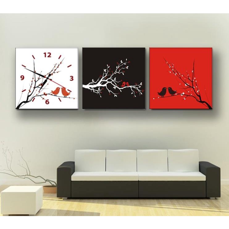 Tranh đồng hồ bộ ghép Poster-CX0087-DH