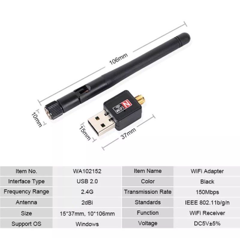 SIÊU RẺ VỚI BỘ USB WIFI THU BẮT SÓNG CHO MÁY TÍNH BÀN LAPTOP SÓNG CỰC KHỎE HÀNG CAO CẤP