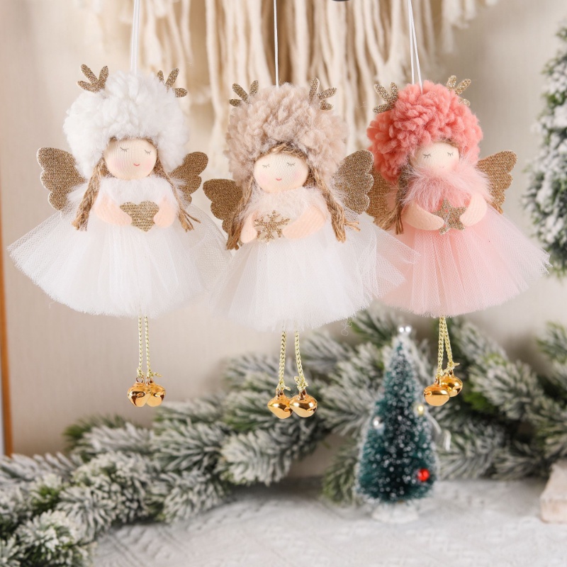 Búp Bê Hình Cô Gái Đội Mũ Sừng Hươu Tăng Cường Độ Cao Trang Trí Giáng Sinh
