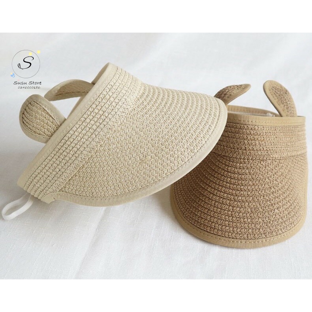 Mup 133 : Mũ cói đi biển cho bé vòng đầu từ 46-51cm