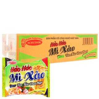 Thùng 30 gói mì xào Hảo Hảo tôm xào giao ngẫu nhiên 75g hsd; 7 tháng kể từ tháng 11/2019