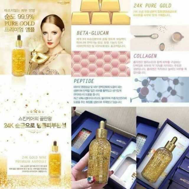 Serum 24k Gold Nine Premium Ampoule 100ml – Hàn Quốc