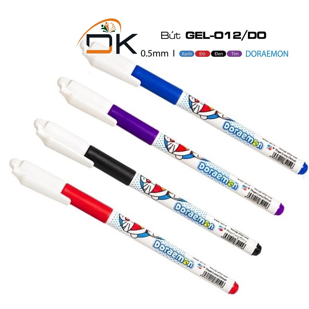 Bút Gel Thiên Long 012/Doraemon - DKVPP.Store/Bút bi nước ngòi 0,5mm mực Xanh, Đen, Đỏ, Tím - Hàng chính hãng, giá tốt