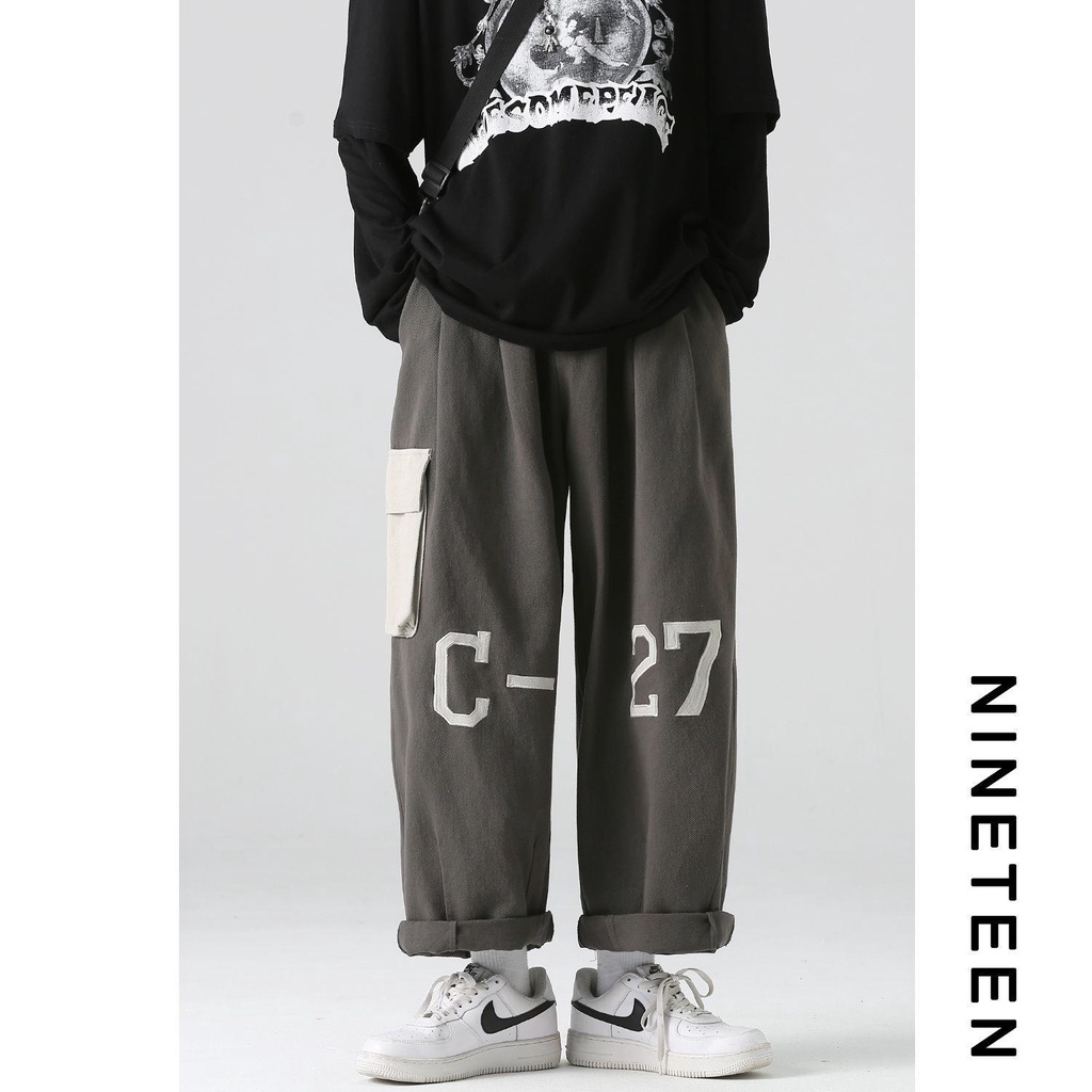 Quần Dài Ống Rộng Thêu Họa Tiết Phong Cách Năng Động Trẻ Trung Dành Cho Nam