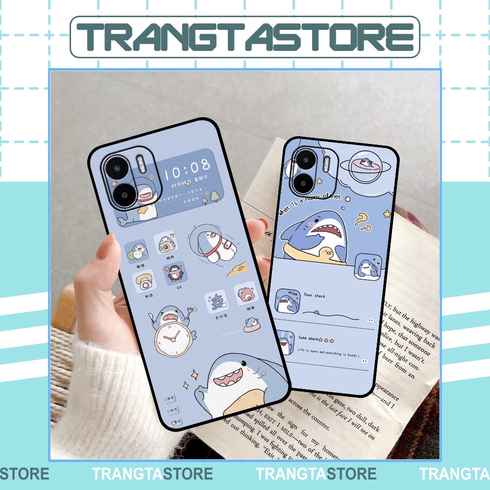 Ốp Xiaomi Redmi A1 in hình nền cá mập đáng yêu giá rẻ