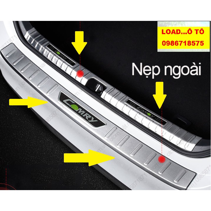 Chống Trầy Cốp Trong, Ngoài Xe Toyota Camry 2019-2021 Trong và Ngoài Inox