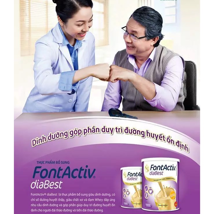 Sữa FontActiv Diabest (Tây Ban Nha) sữa bổ sung dinh dưỡng cho người tiểu đường, đái tháo đường, người lớn béo phì