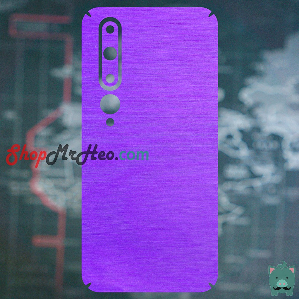 Skin Dán Mặt Sau Lưng Vân Nhôm Xiaomi Mi 10 - Mi 10 Pro - Mi 10 Lite - Mi 10S - Mi 10 Ultra