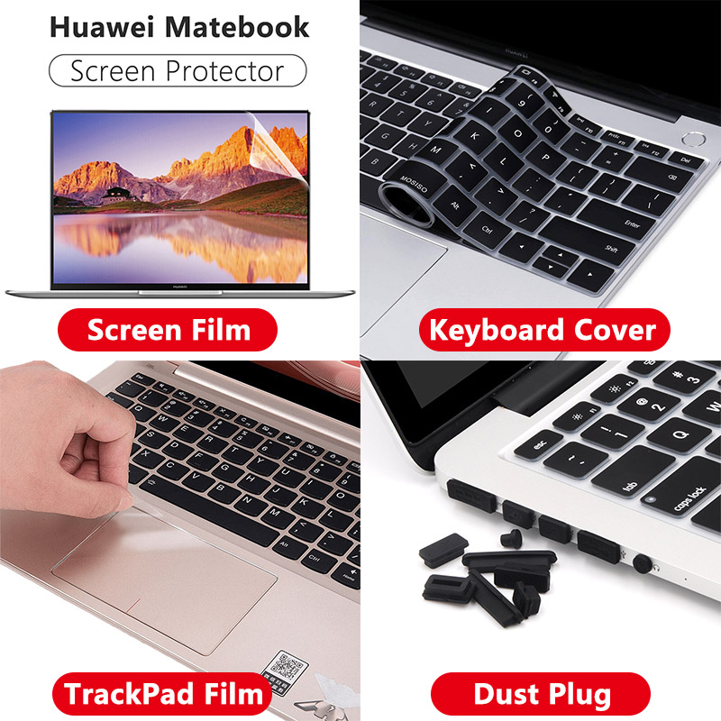 Miếng Dán Silicon Mềm Bảo Vệ Màn Hình Chống Trầy Xước Cho Huawei Matebook D14 D15 X Pro 13 14 inch