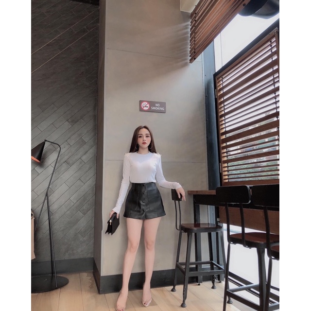 Quần da giả váy hottrend 2019