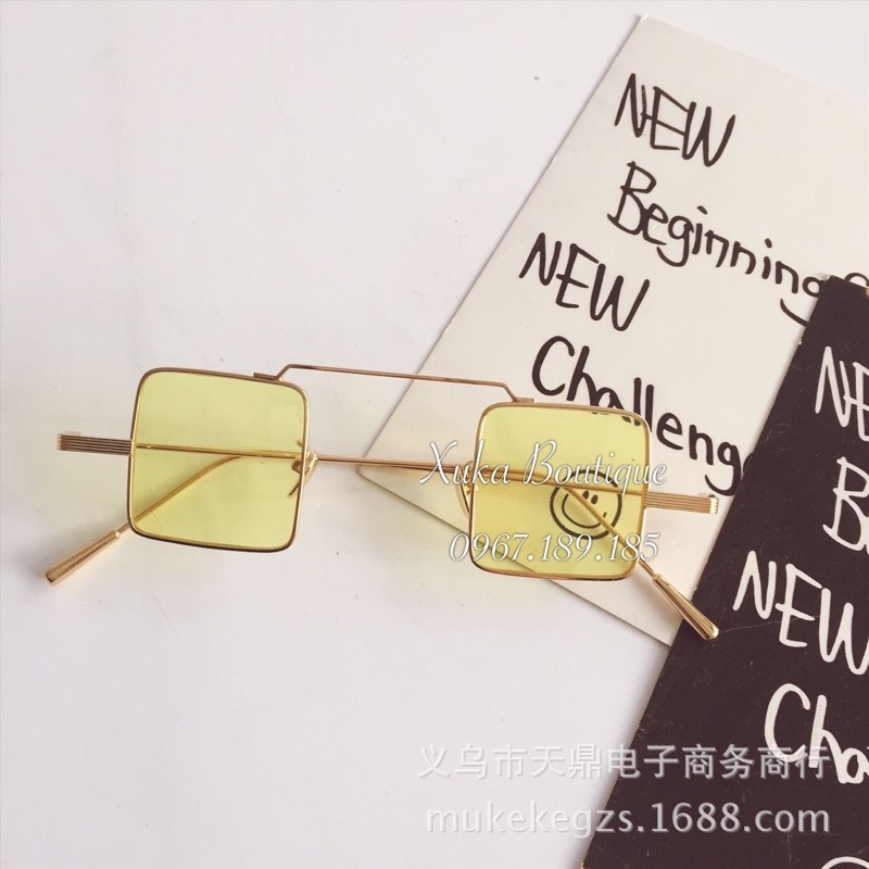 Kính Mát Gọng Vuông Thời Trang Trẻ Em , Kính Mát Mắt Bé Trai Bé Gái Từ 1 Tuổi Đến 8 Tuổi, Chống Tia UV400 Bảo Vệ Mắt