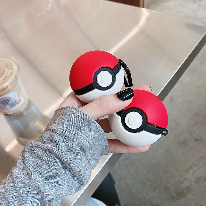 Baseus Vỏ Bảo Vệ Hộp Sạc Tai Nghe Không Dây Bằng Silicon Hình Quả Bóng Pokeball 3d Encok Tws Wm01