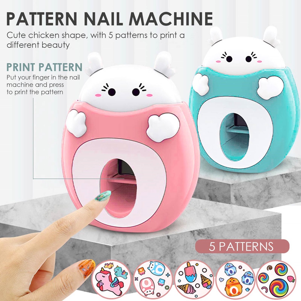 Bộ dụng cụ in hình móng tay giả độc đáo cho bé gái