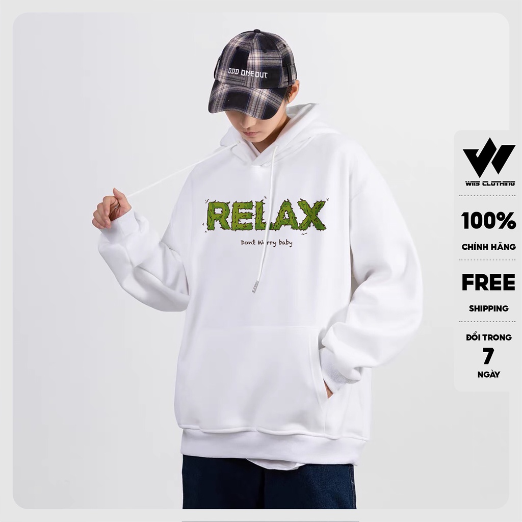 Áo hoodie form rộng WIIS unisex nỉ bông Relax thời trang nam nữ oversize ulzzang