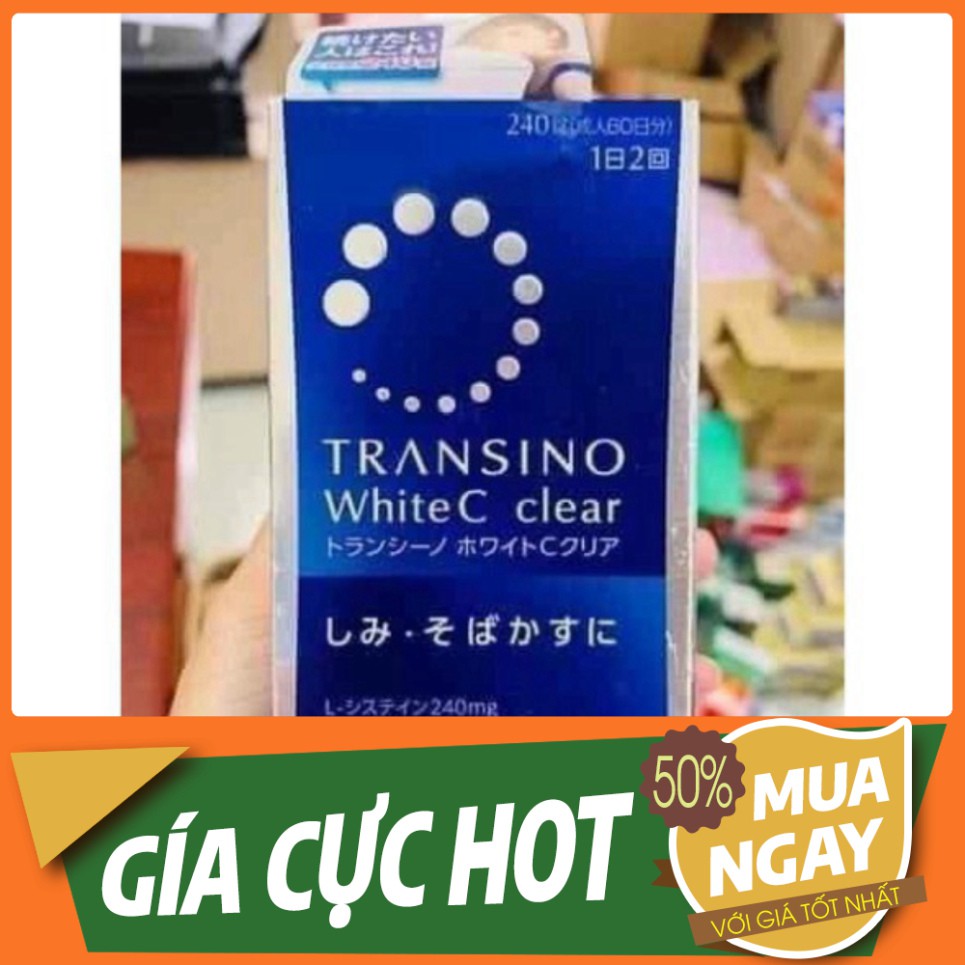 GIÁ CỰC HÓT TRANSINO XANH 120 Viên - Viên Uống Trị_Nám, Trắng_Da Transino White C Nhật Bản GIÁ CỰC HÓT