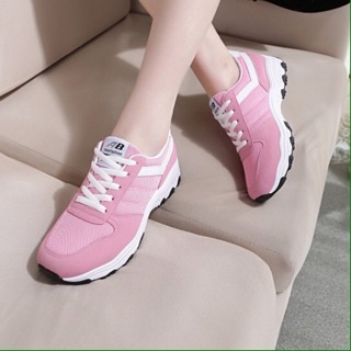 Giày Thể Thao Nữ Hồng Kiểu Dáng Hàn Quốc