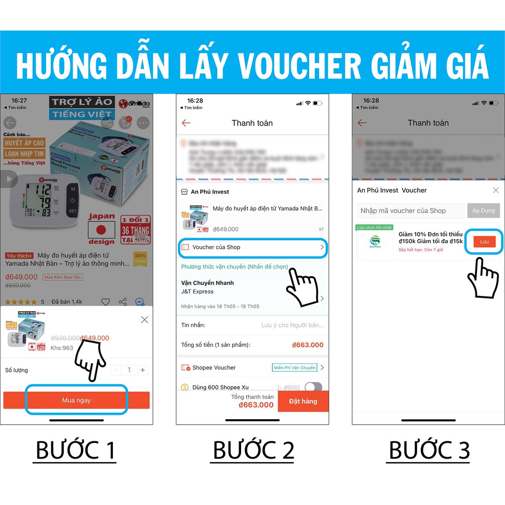 Máy đo huyết áp điện tử Yamada công nghệ Nhật Bản – Trợ lý ảo giọng nói Tiếng Việt thông minh