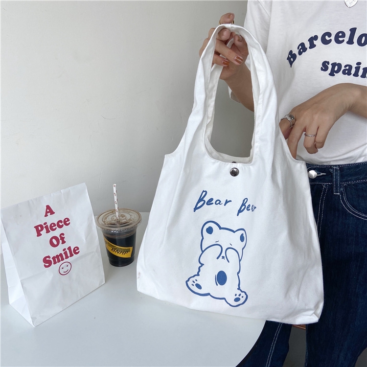 Túi tote vải nữ canvas đeo chéo thời trang LOTSTORE TX753